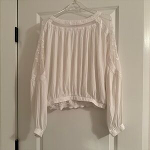 Free people woman S ivory embroidered lace boho girl angel